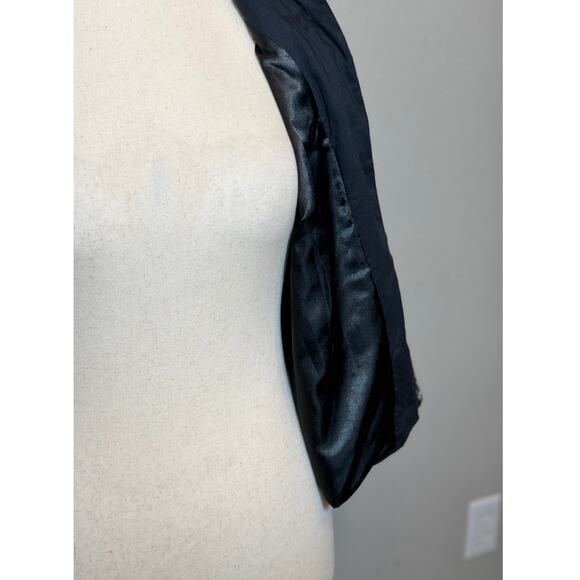 Chico's black & white jacket animal print stitched on design cotton Sz 0 US 4 - Picture 5 of 9